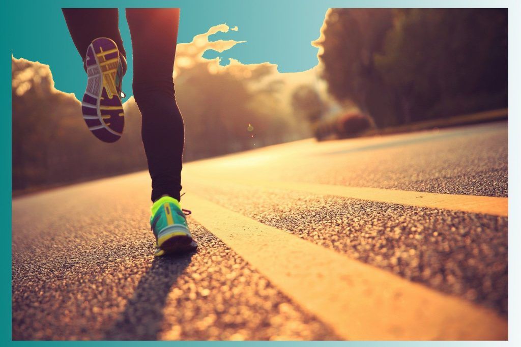 corriendo por asfalto